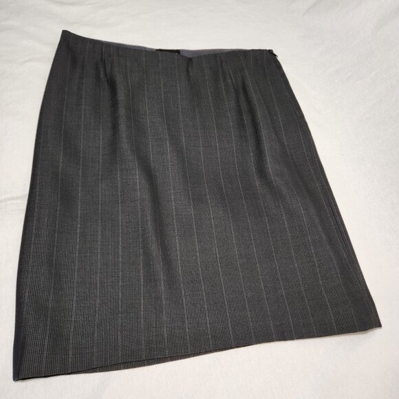GIORGIO ARMANI Milano- Borgonuovo 21 Charcoal Pencil Midi Skirt Size EU 48 USA14 - Picture 7 of 16